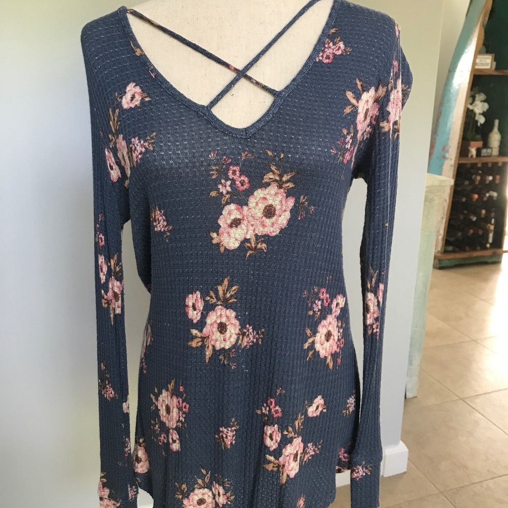 Boho long sleeve top size S